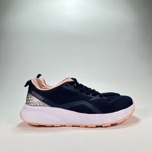 Bronax Wide Toe Box Dark Blue Pink Road Running Shoes Women's Size US 8.5 EU 39